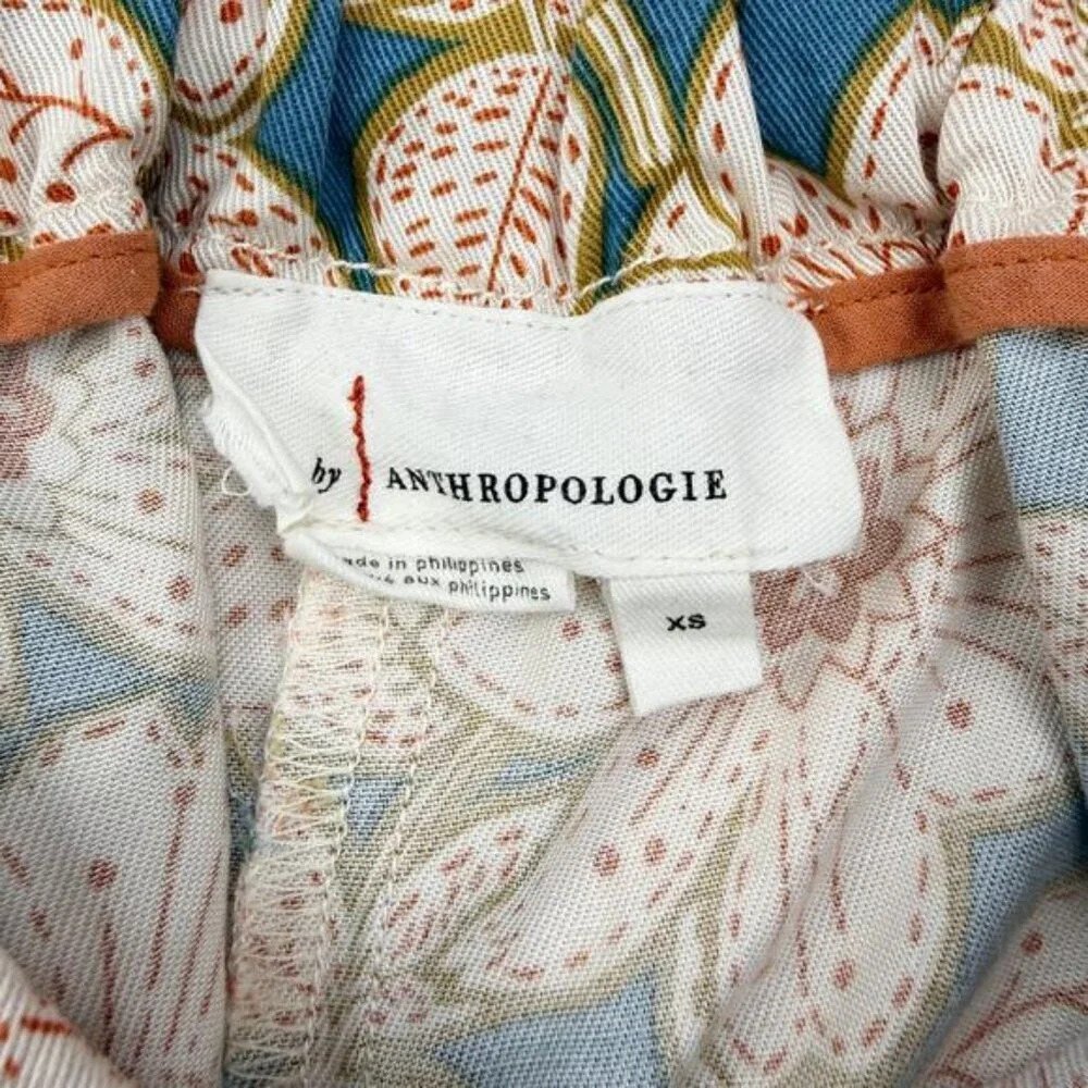 Anthropologie Georgine Floral Skirted Shorts Tie Front XS - Picture 5 of 5
